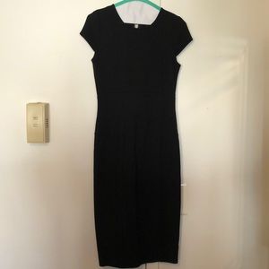 Black Cap Sleeve Dress